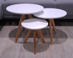 Sinio Zestaw stolików (Ø50/45/20x45/42/32) MC Akcent