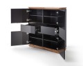 Chiaro Komoda wysoka Lakier czarny połysk 3