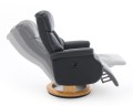 Calgary Comfort L Fotel relax czarny/natura 3
