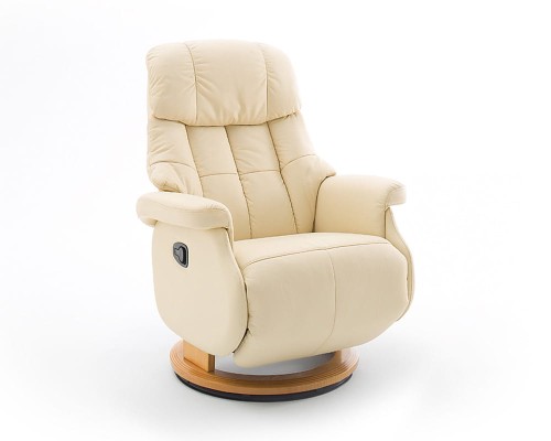 Calgary Comfort L Fotel relax kremowy/natura