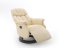 Calgary Comfort L Fotel relax kremowy/czarny 2