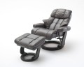 Calgary XXL Fotel relax z podnóżkiem muddy/czarny 2