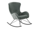 Oriolo Fotel bujany tkanina szaro-zielona
