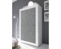 Basic Komoda wysoka laminat beton / lakier biały