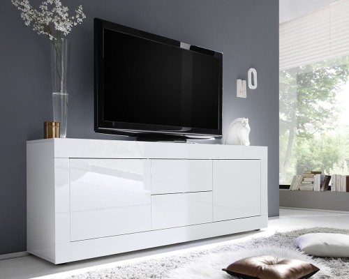 Basic Komoda niska lakier biały / lakier biały