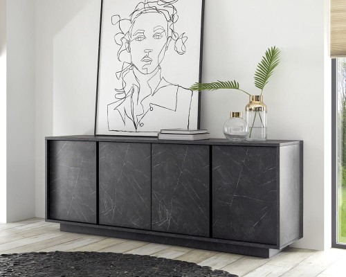 Carrara Komoda 4-drzwiowa antracyt