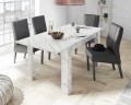 Carrara Stół z wkładem biały 2