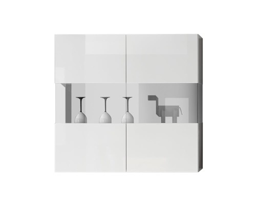 Infinity Witryna wisząca 2-drzwiowa lakier biały wysoki połysk