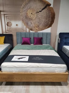 Łóżko OSLO PLUS wez 4 z pojemnikiem DĄB tkanina VERA 08 EKODOM Promocja