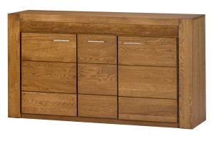 Velvet 45 dąb rustical komoda 3-drzwiowa 161x88x42 cm (szer. x wys. x gł.)Szynaka Meble