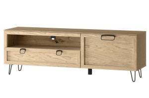 Limbo 25 Szafka RTV 1-drzwiowa z 1 szufladą z oświetleniem w standard 160x53x42 cm (szer. x wys. x gł.)Szynaka Meble