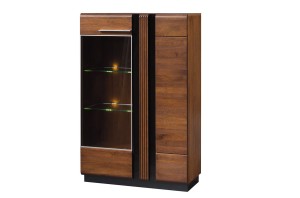 Porti 15 Dab Antyczny  Witryna 2-drzwiowa lewa niska 95x145x42 cm (szer. x wys. x gł.)Szynaka Meble