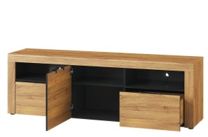 Kama 25 Szafka RTV 1-drzwiowa z 2 szufladami (szeroka) 171x56x40 cm (szer. x wys. x gł.)Szynaka Meble