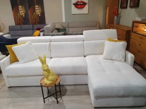 Narożnik z funkcją spania z materacem Memory i pojemnik Primo Poldem