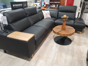 Mia narożnik skórzany z relaks i ze spaniem Bydgoskie Meble Promocja
