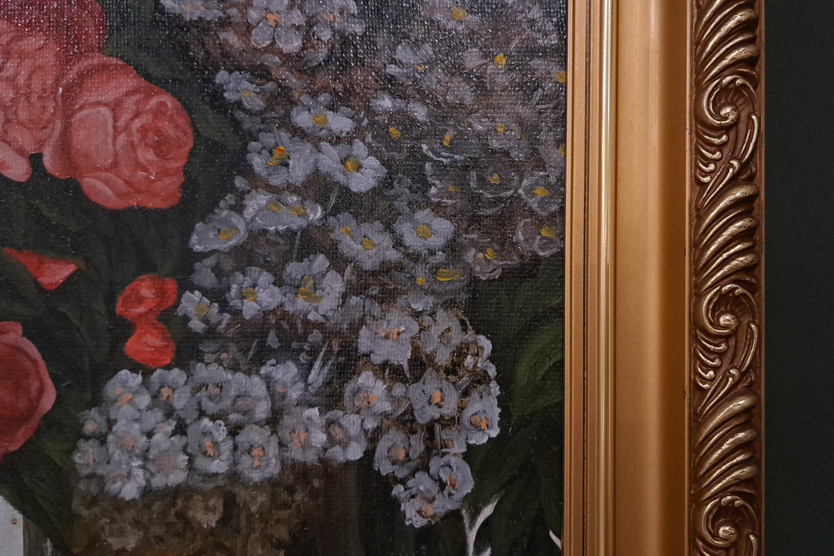 Obraz na płótnie kwiaty na stole