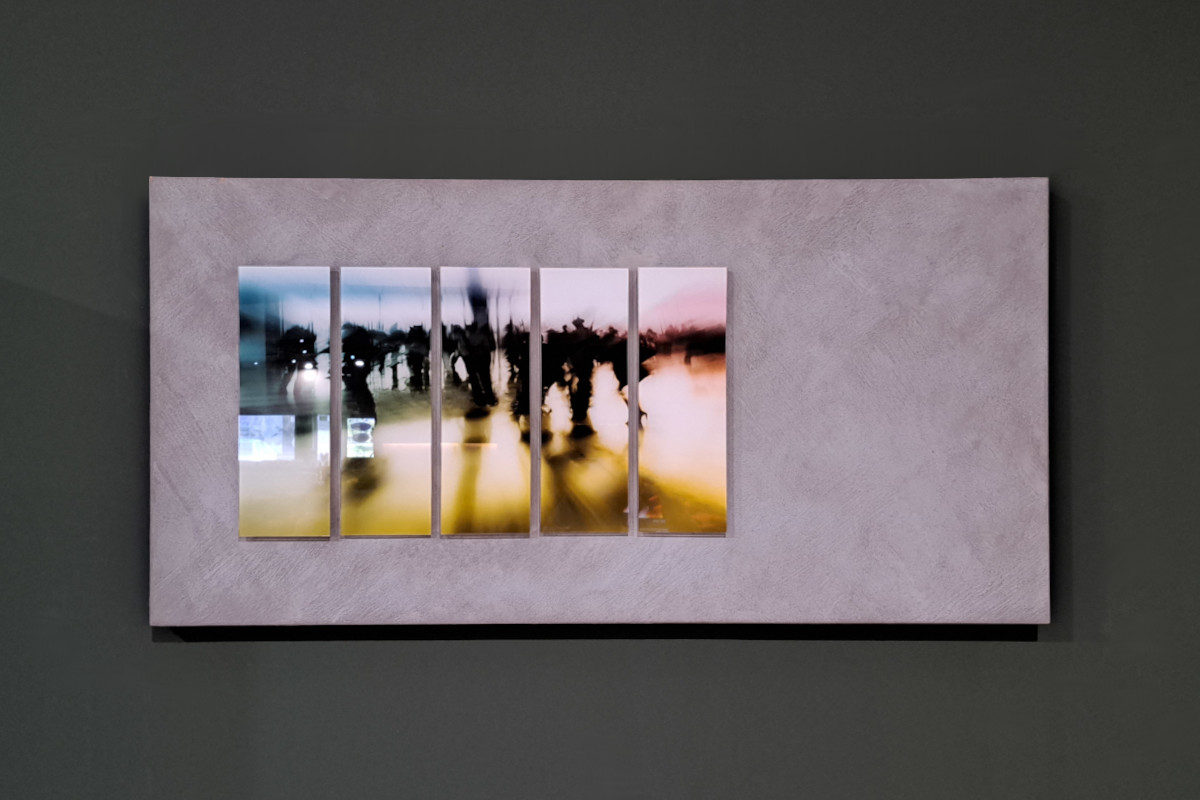 Obraz szkło na betonie