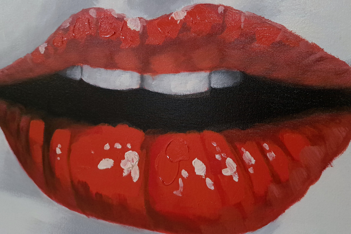 Obraz na płótnie usta